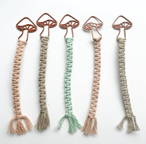 Macrame Mushroom Bookmark