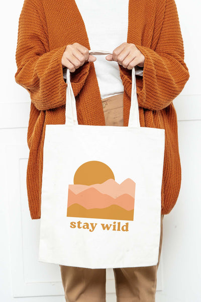 Stay Wild Cotton Tote Bag