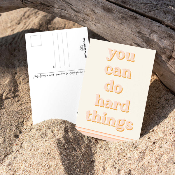 You Can Do Hard Things Postcard